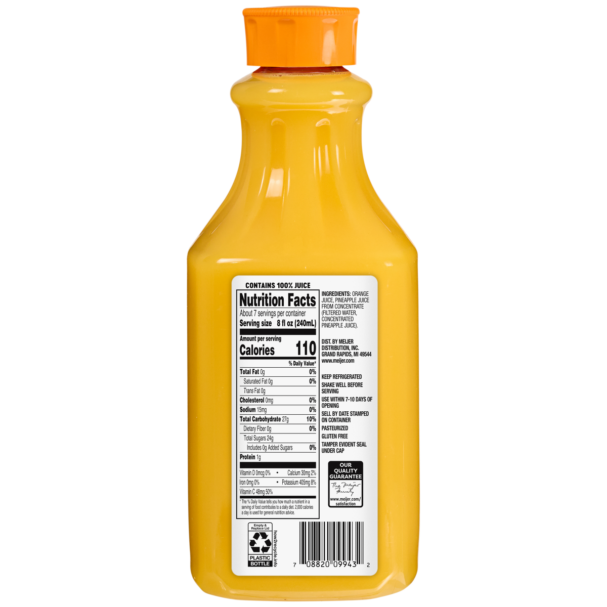 slide 2 of 2, Meijer Orange Pineapple NFC 52 oz, 52 oz