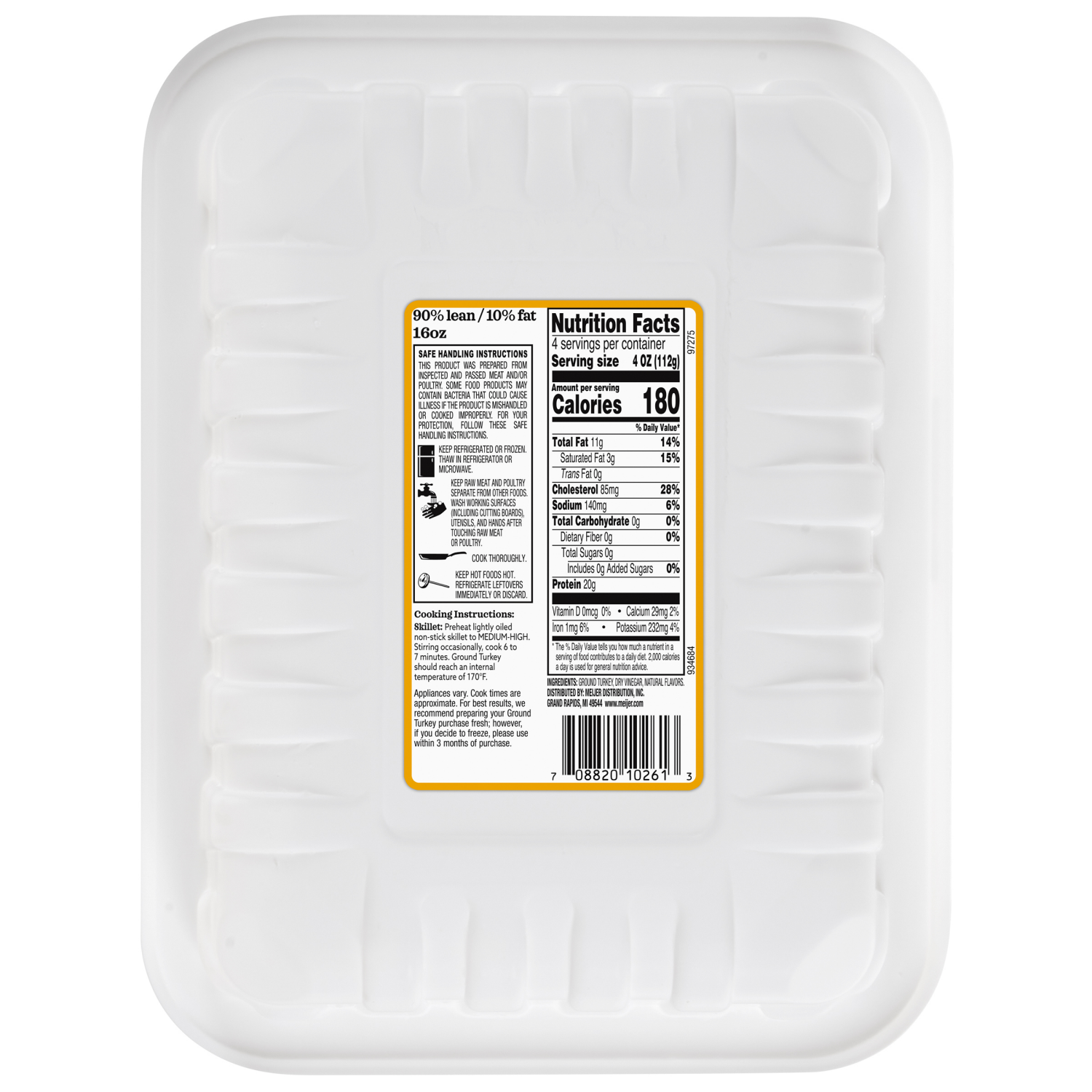 slide 2 of 3, True Goodness, 90/10 Ground Turkey, No Antibiotics Ever, 16 oz, 16 oz