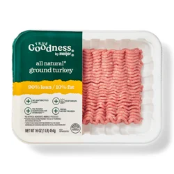 True Goodness, 90/10 Ground Turkey, No Antibiotics Ever, 16 oz