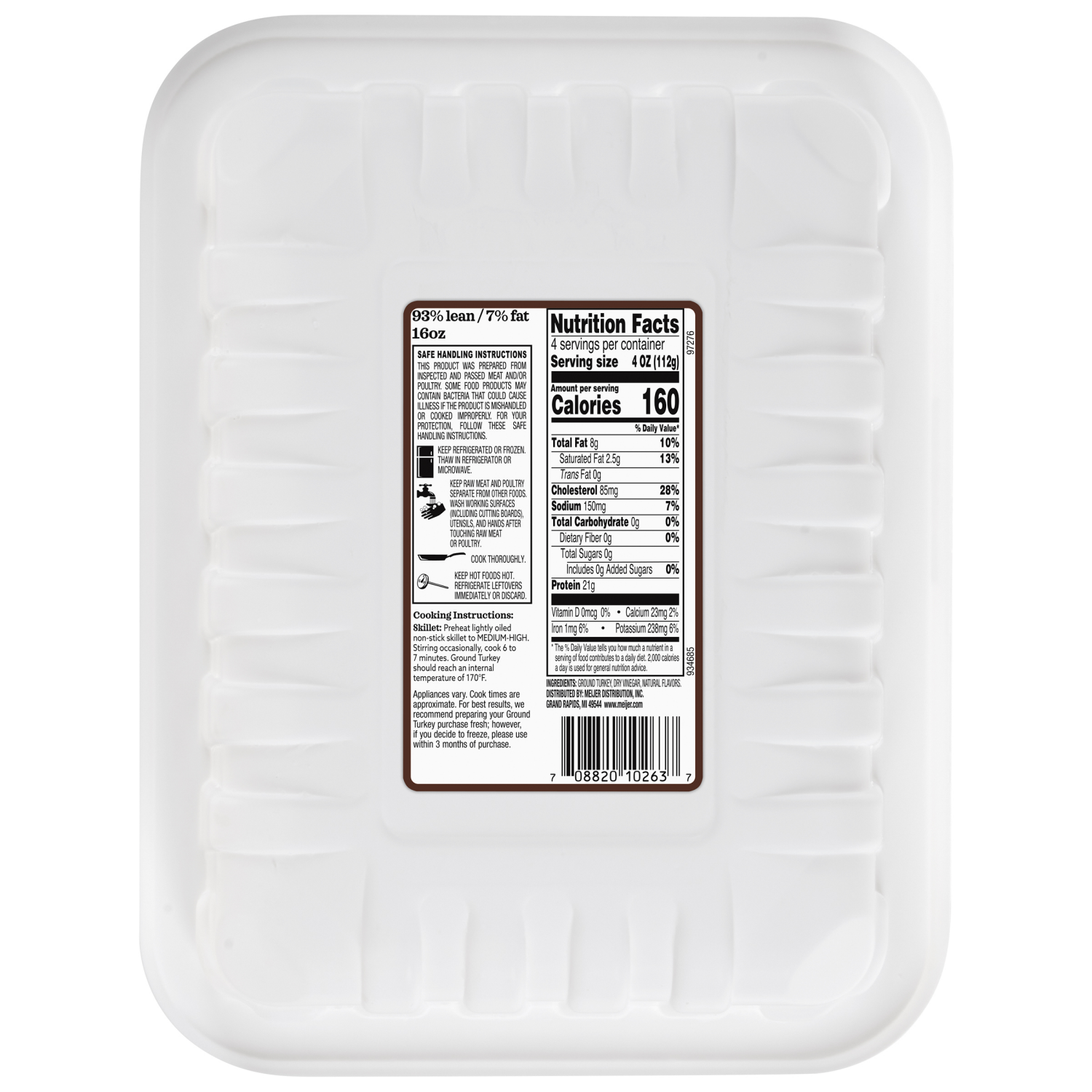 slide 2 of 3, True Goodness 93/7 Ground Turkey, 16 oz, 16 oz