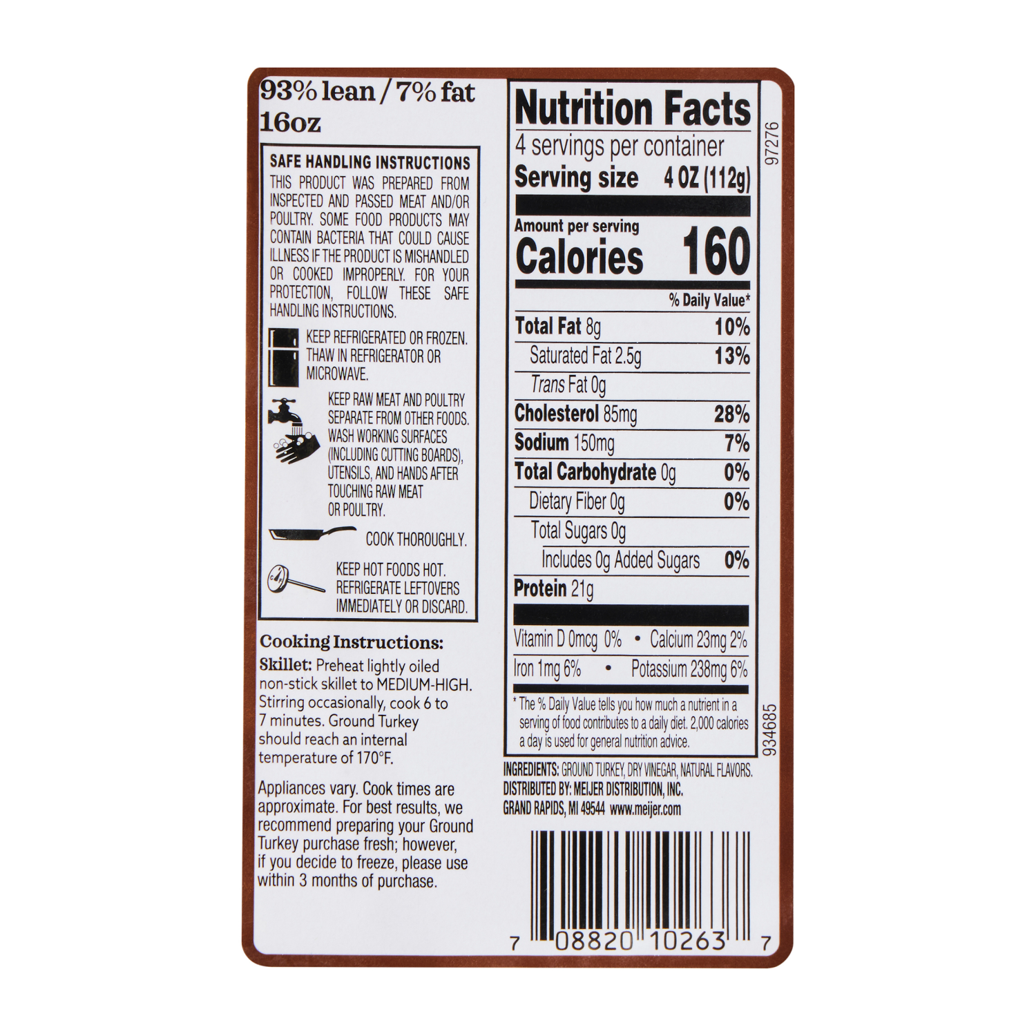 slide 3 of 3, True Goodness 93/7 Ground Turkey, 16 oz, 16 oz