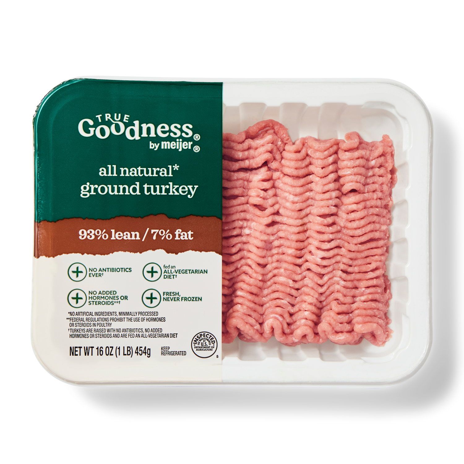 slide 1 of 3, True Goodness 93/7 Ground Turkey, 16 oz, 16 oz