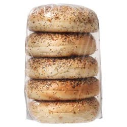 Fresh From Meijer 5pk Sliced Everything Bagels