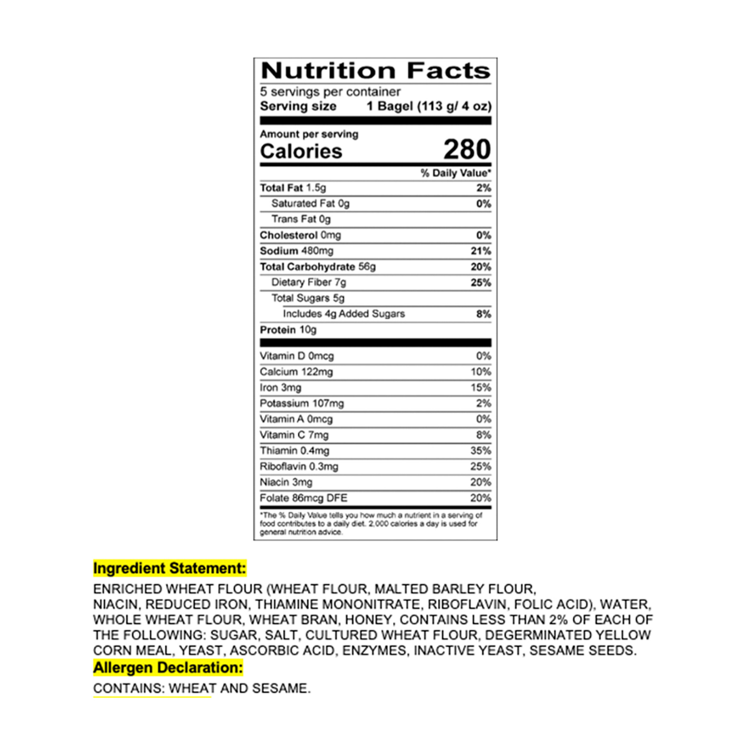 slide 3 of 3, Fresh From Meijer 5pk Sliced Honey Wheat Bagels, 5 ct