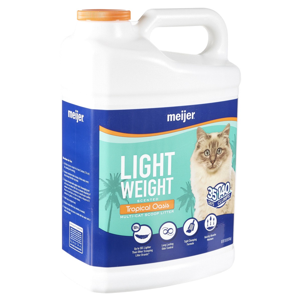 slide 5 of 5, Meijer Light Weight Clumping Litter, Tropical Oasis Scent, 10 lb