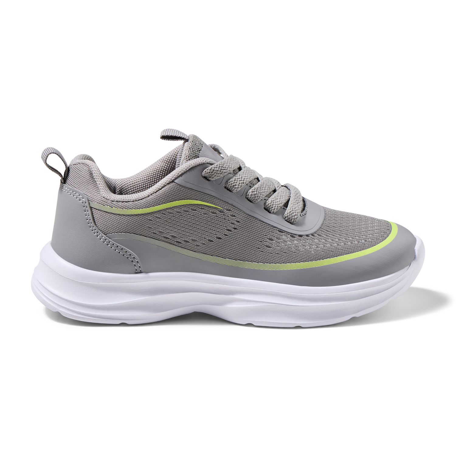 slide 5 of 6, Vively Boys' Gallen Athletic Shoes, Grey/Lime, Size 2, Size 2