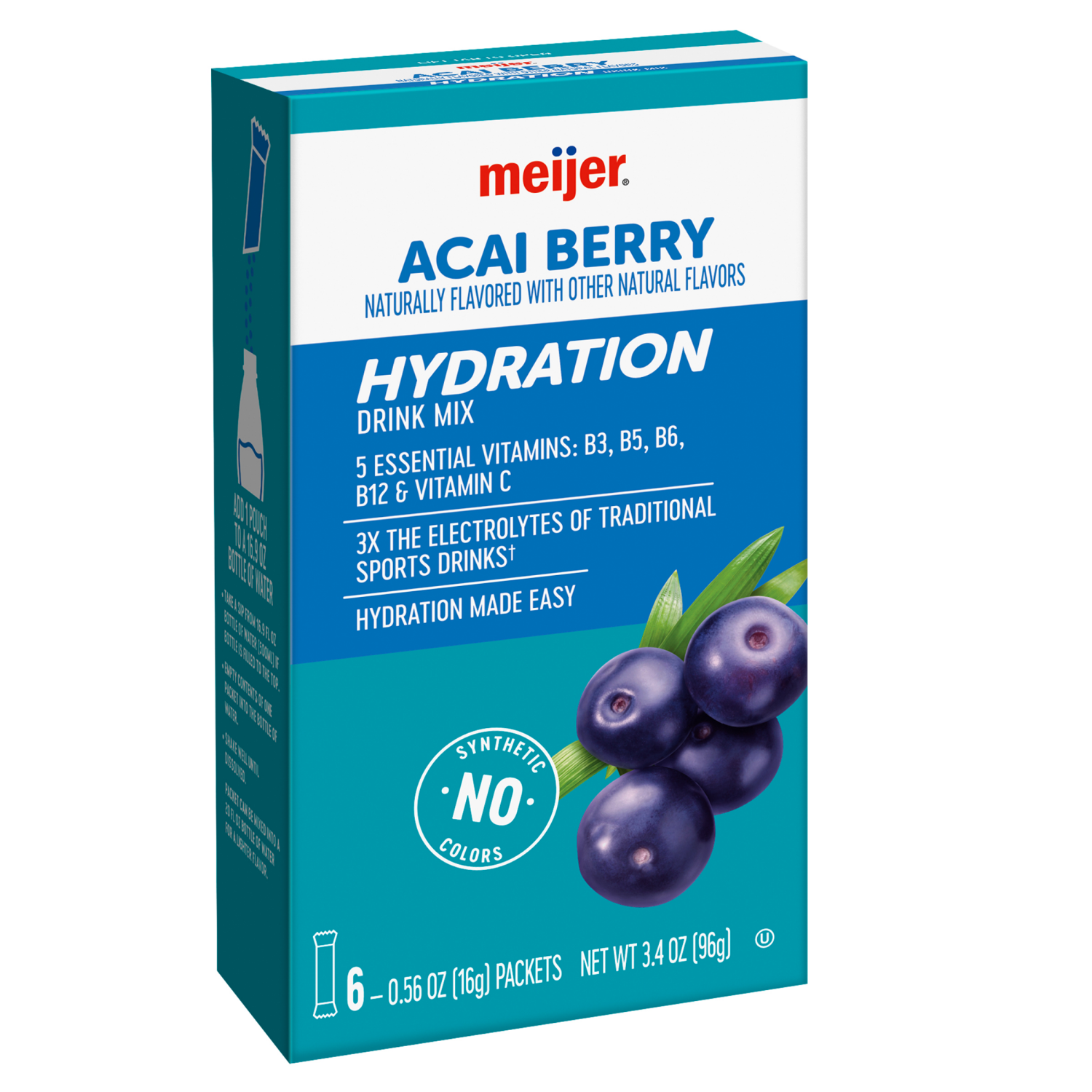 slide 6 of 8, Meijer Acai Berry Hydration Drink Mix - 6 ct, 6 ct