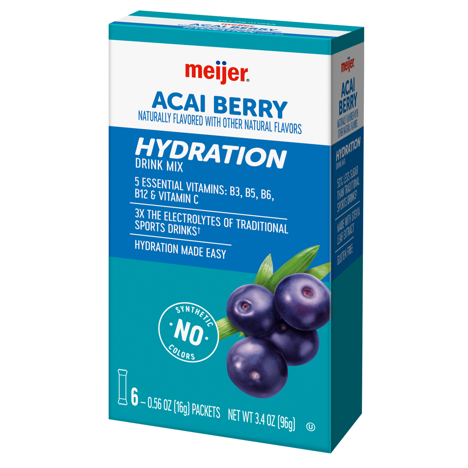 slide 7 of 8, Meijer Acai Berry Hydration Drink Mix - 6 ct, 6 ct