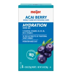 Meijer Acai Berry Hydration Drink Mix - 6 ct