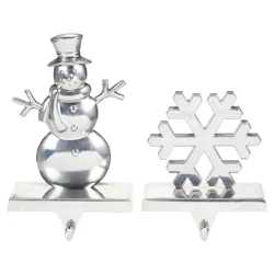 Snowflake And Snowman Stocking Holder