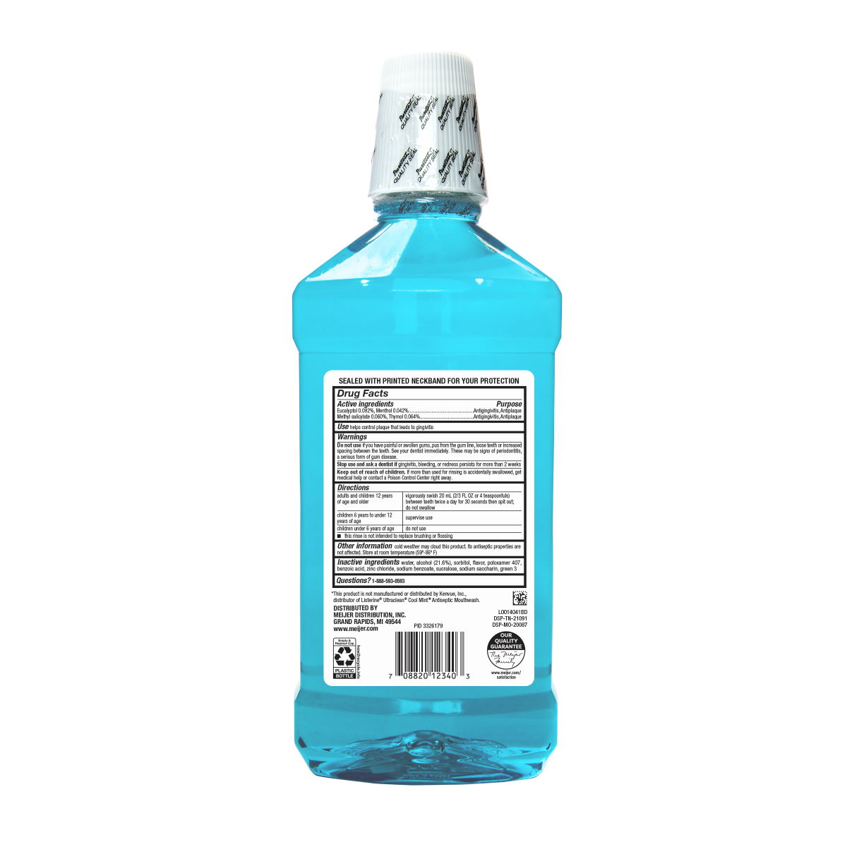 slide 2 of 2, Meijer Tartar Control Plus Blue Mint Mouthwash, 1 liter
