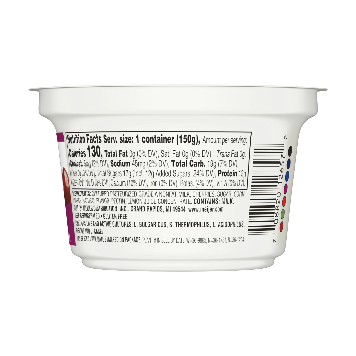 slide 2 of 3, Meijer Black Cherry Greek Nonfat Yogurt - 5.3 oz, 5.3 oz