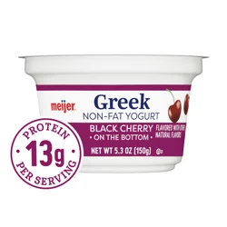 Meijer Greek Nonfat Yogurt, Black Cherry, 5.3 Oz
