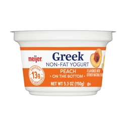 Meijer Greek Nonfat Yogurt Peach - 5.3 oz