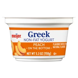 Meijer Greek Nonfat Yogurt Peach - 5.3 oz