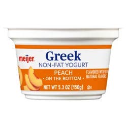 Meijer Greek Nonfat Yogurt Peach - 5.3 oz