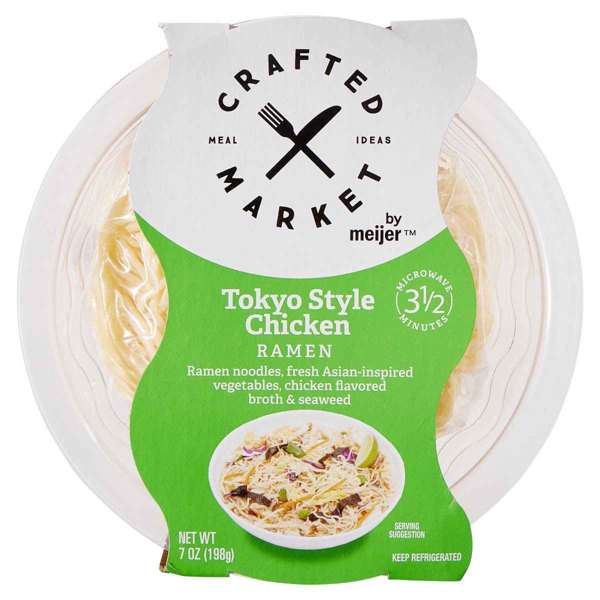 slide 1 of 13, Crafted Market by Meijer Tokyo Style Chicken Ramen, 7 oz., 7 oz