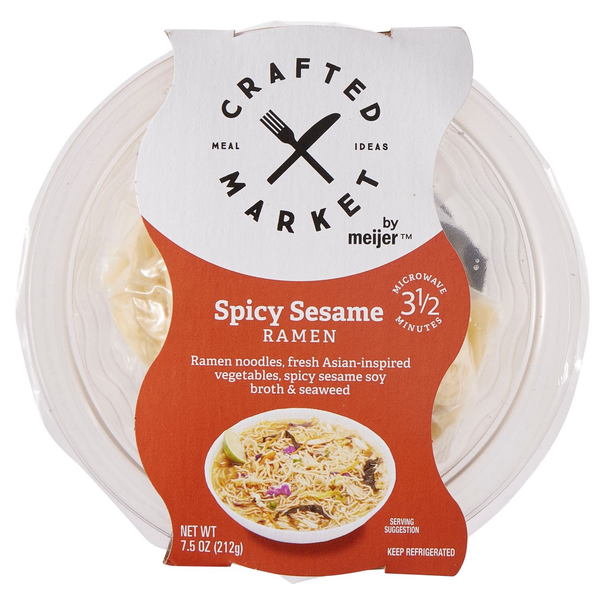 slide 1 of 13, CRAFTED MARKET Spicy Sesame Ramen, 7.5 oz., 7.5 oz