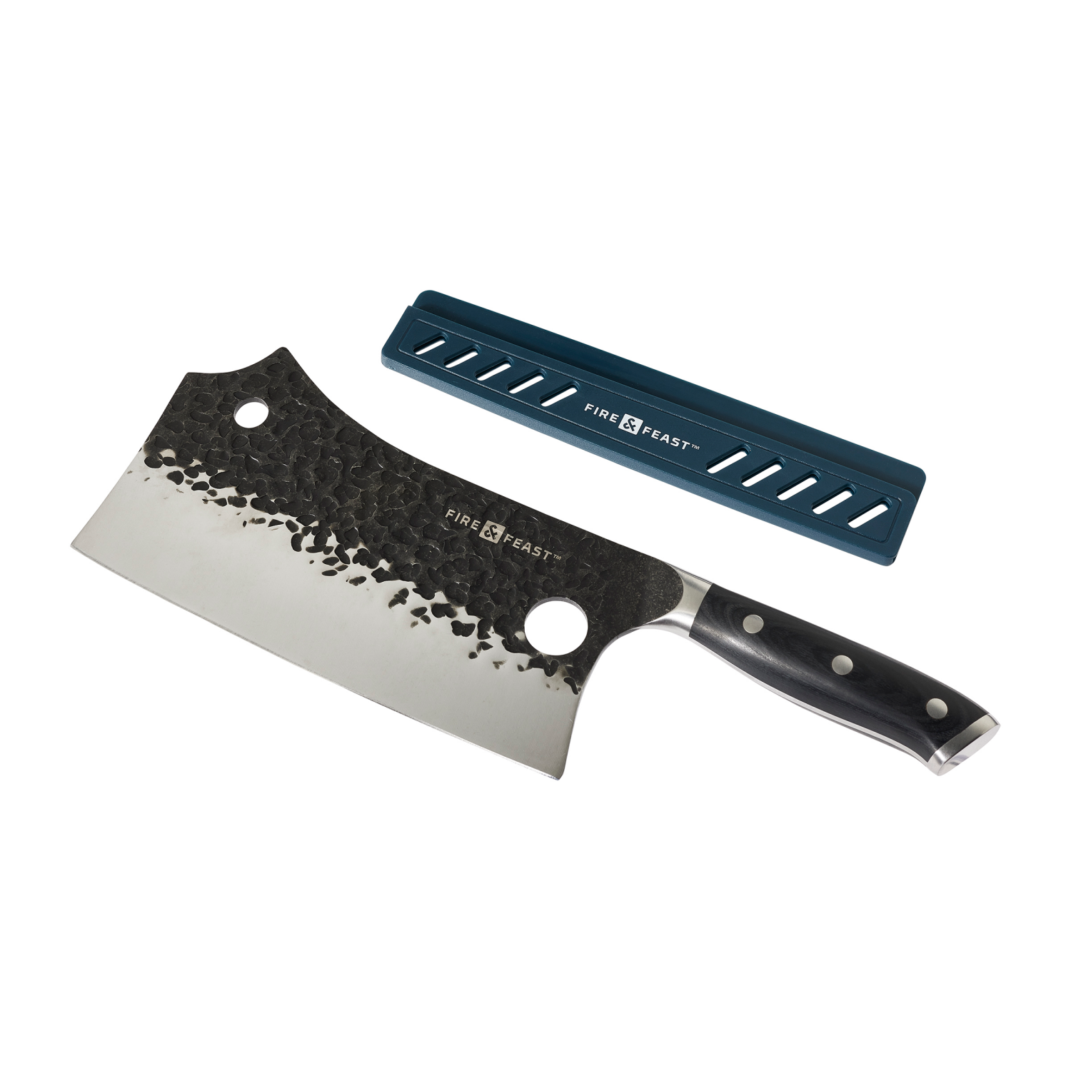 slide 3 of 3, Fire & Feast Cleaver with Protector Cover, 13.43 ft ft