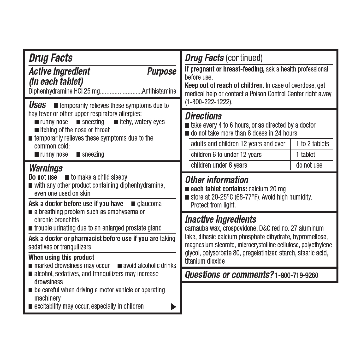 slide 2 of 7, Meijer Complete Allergy Medicine, Diphenhydramine HCl Tablets, Antihistamine, 100 ct; 25 mg