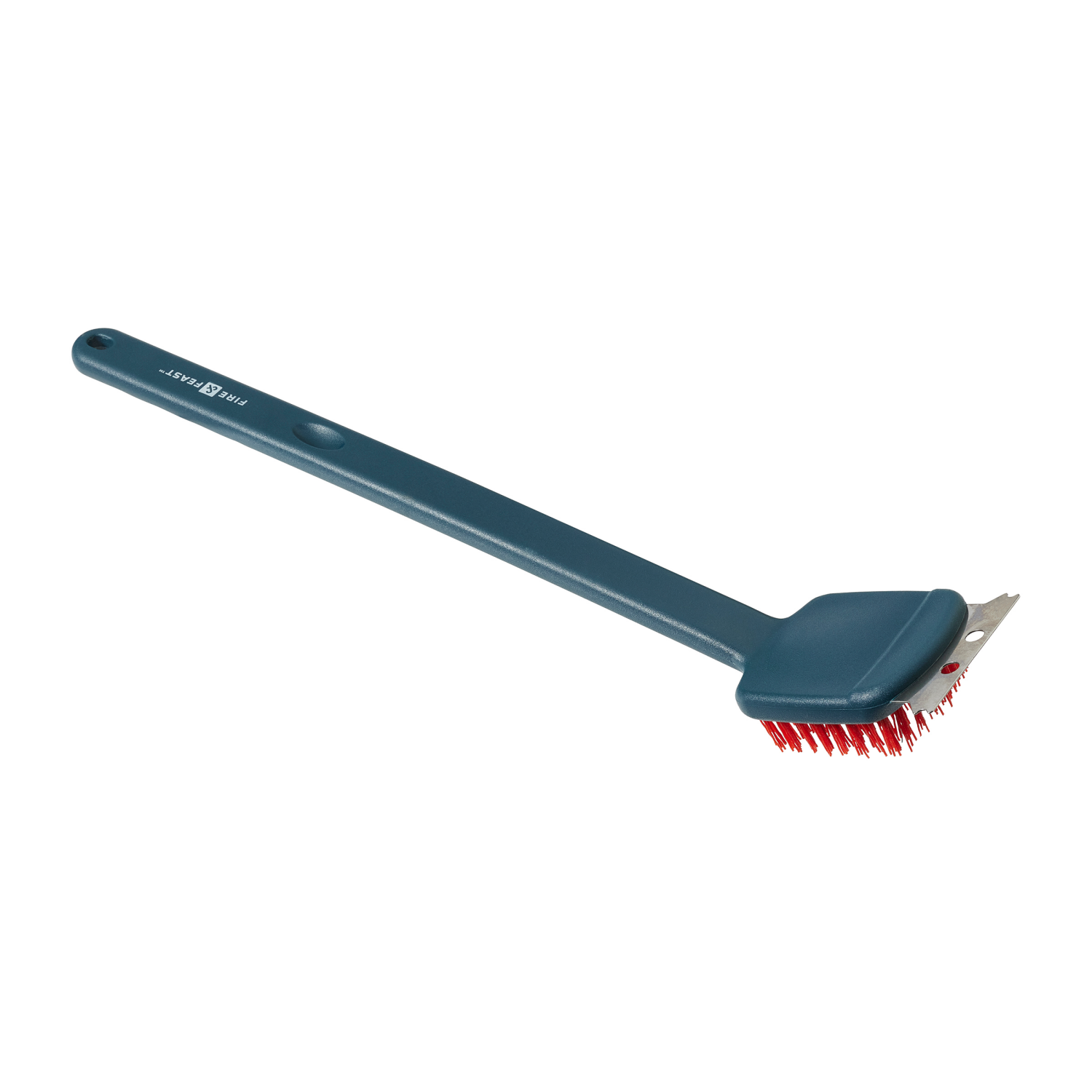 slide 3 of 3, Fire & Feast Nylon Grill Brush Red Bristles 18", 18 in