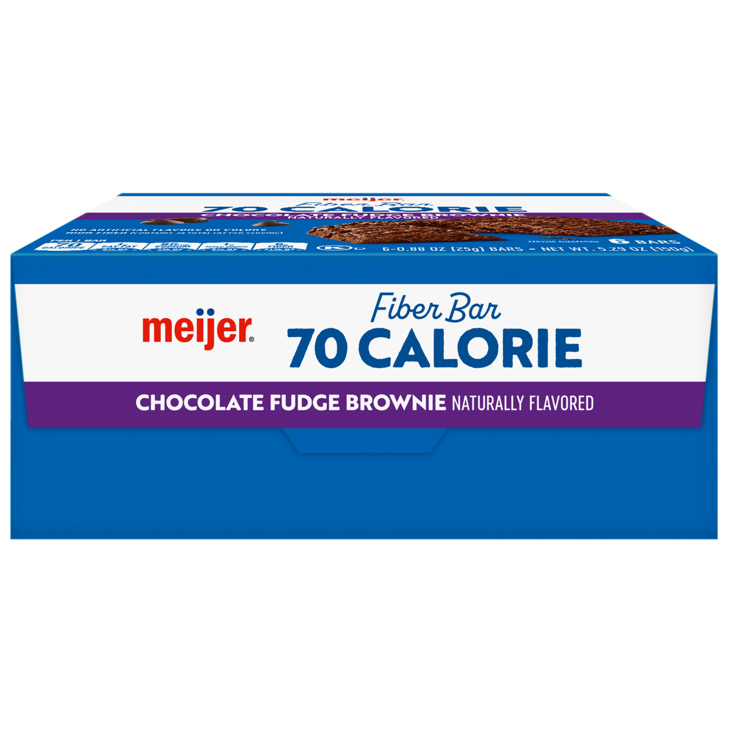 slide 3 of 8, Meijer Chocolate Fudge Brownie Fiber Bars, 6ct, 6 ct
