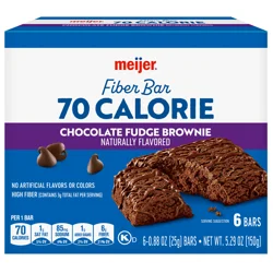 Meijer Chocolate Fudge Brownie Fiber Bars, 6ct