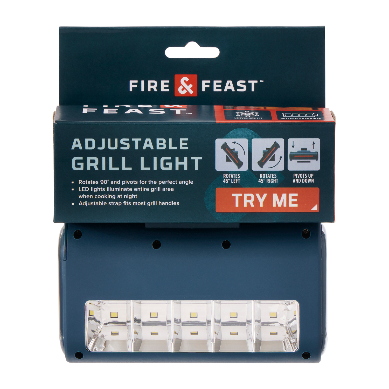 slide 1 of 4, Fire & Feast Dual Action Grill, Light Navy, 5.98 ft ft