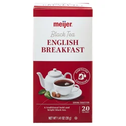 Meijer English Breakfast Black Tea Bags, 20 Ct
