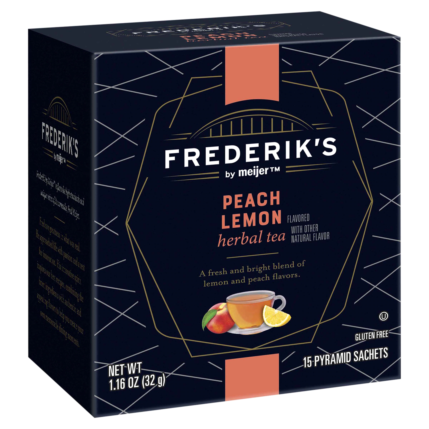 slide 4 of 5, FREDERIKS BY MEIJER Frederik's by Meijer Peach Lemon Herbal Tea - 15 ct, 15 ct
