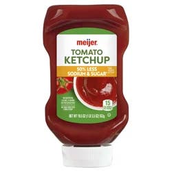 Meijer 50% Less Sodium & Sugar Ketchup - 19 oz