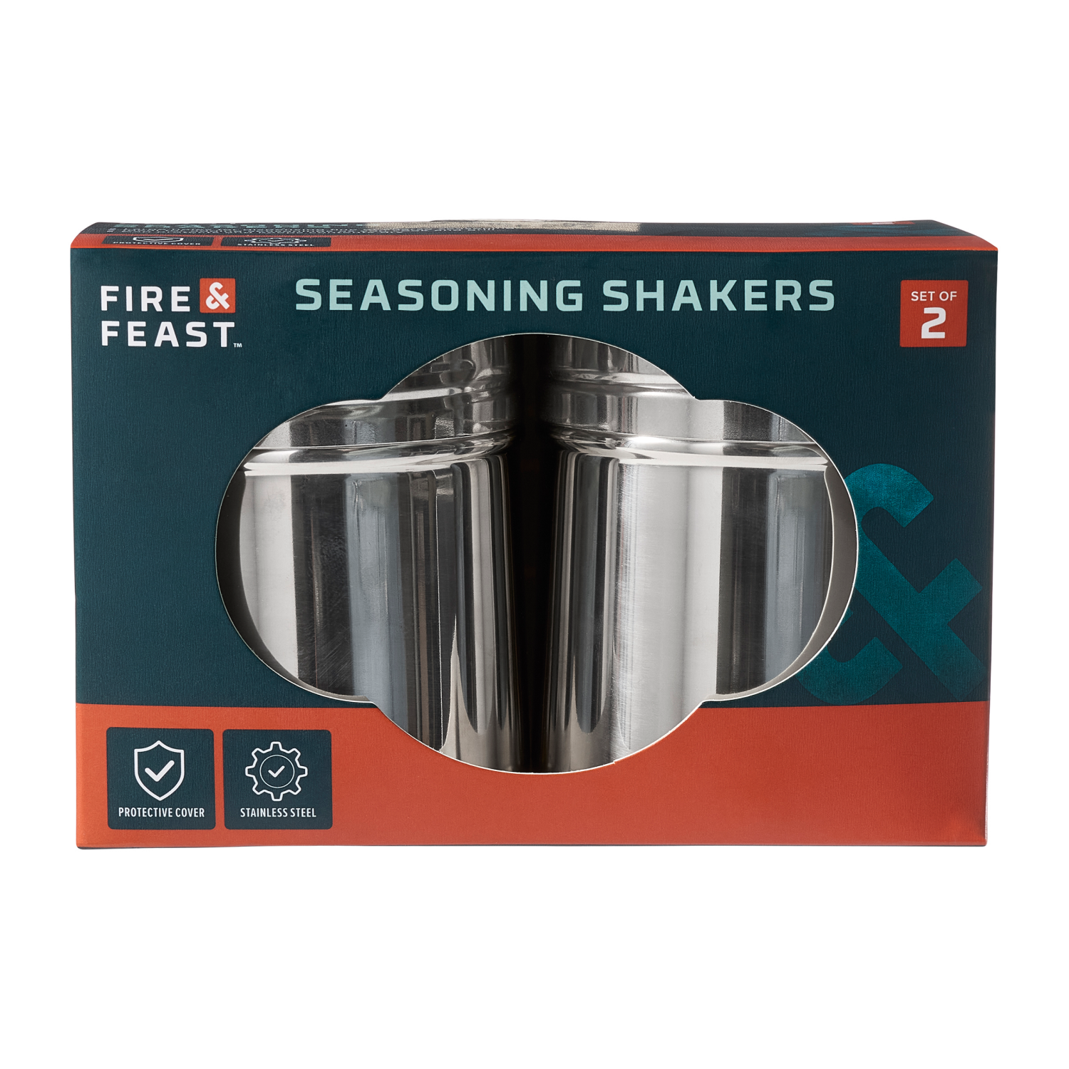 slide 1 of 3, FIRE & FEAST Fire& Feast Seasoning Shakers, 2 Pieces, 2 ct