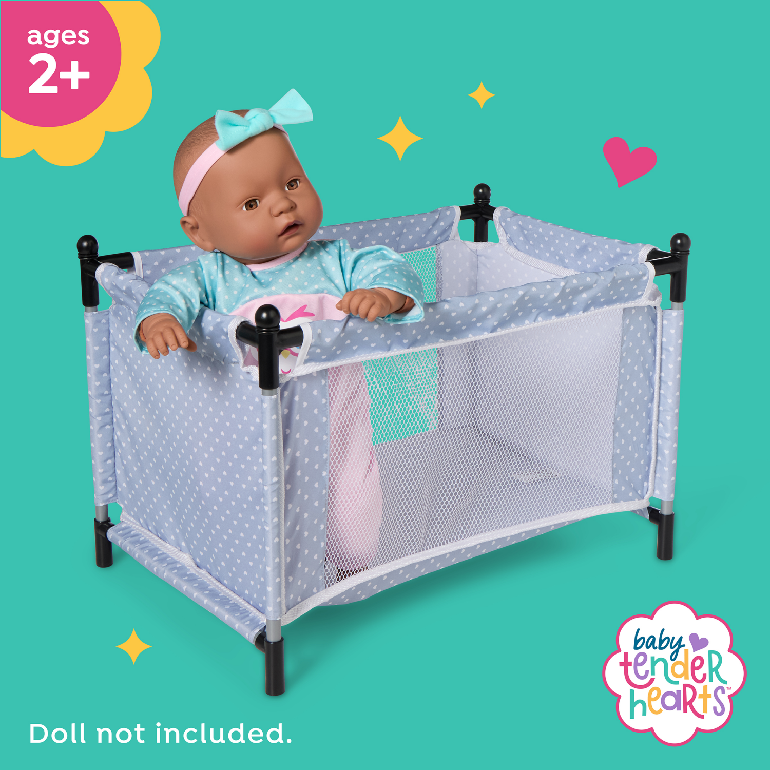 slide 3 of 3, Baby Tender Hearts Baby Doll Playpen, 1 ct