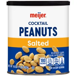 MEIJER PEANUTSSALTED COCKTAIL CANISTER