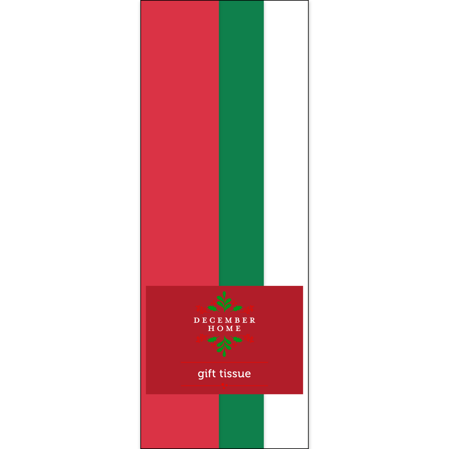 slide 1 of 1, December Home Gift Tissue Red/Green, 40 ct