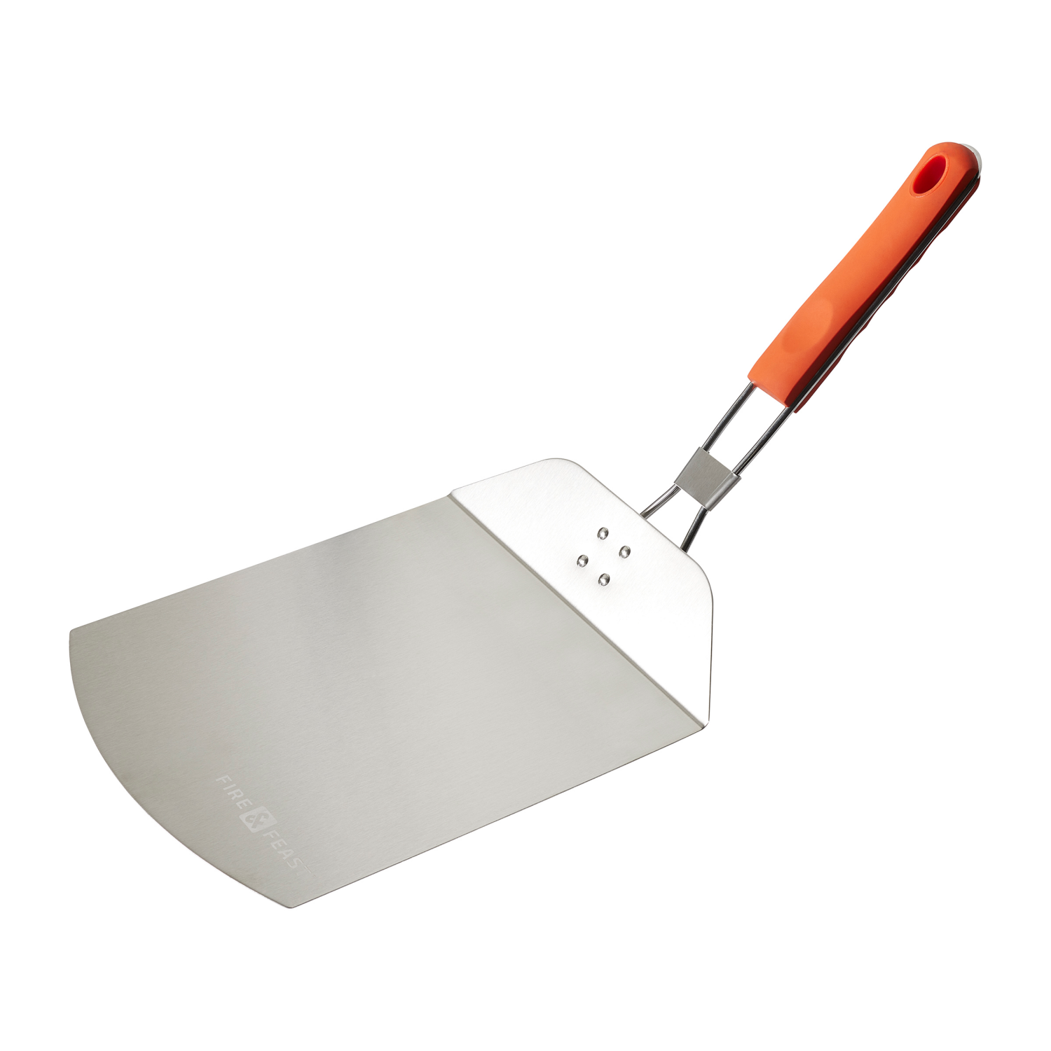 slide 3 of 3, FIRE & FEAST Fire& Feast Pizza Peel With Red Soft Handle, 12.6 in
