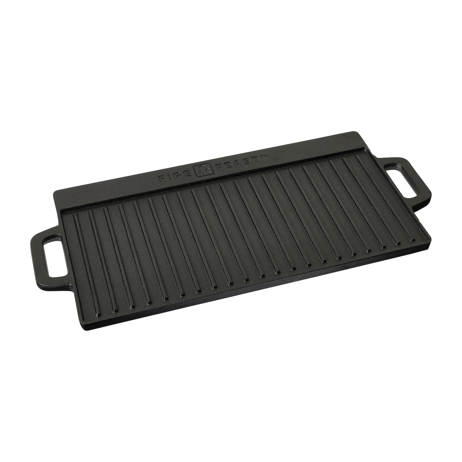 slide 3 of 3, FIRE & FEAST Fire& Feast Cast Iron Grill Ribbed, 20 inx9 in