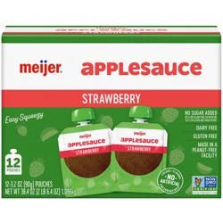 Meijer Apple Strawberry Pouches, 12ct/3.2oz