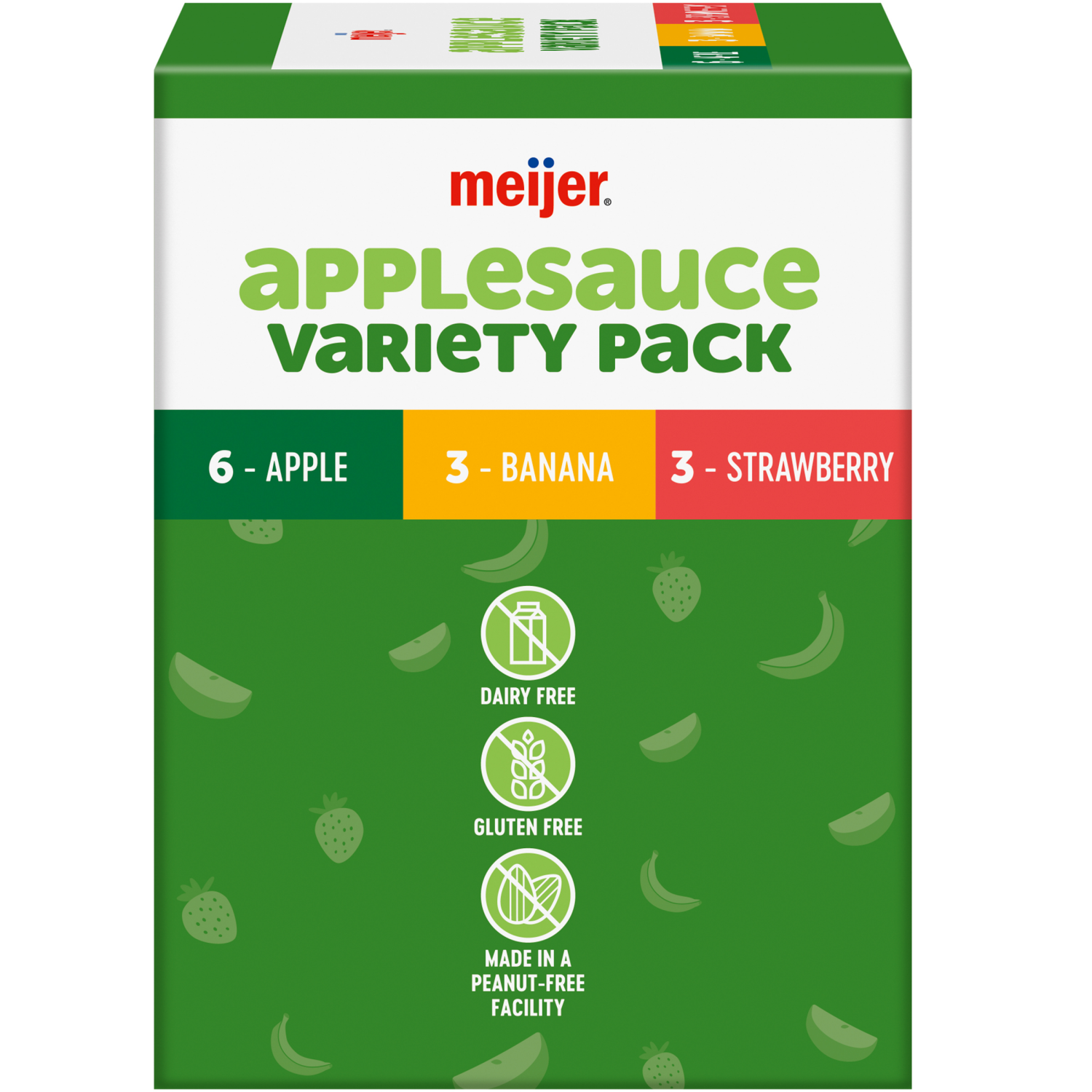 slide 2 of 5, MEIJER VRTY PK APP/BAN/STRAW POUCHES 12 CT/3.2 OZ, 12 ct, 3.2 oz