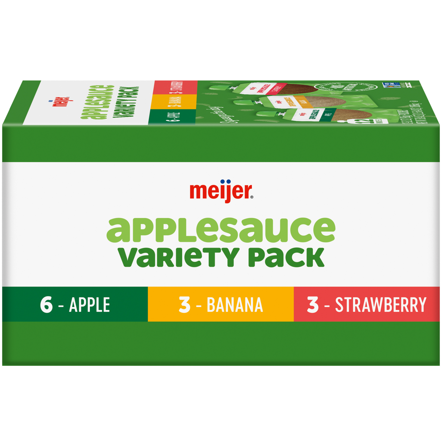 slide 5 of 5, MEIJER VRTY PK APP/BAN/STRAW POUCHES 12 CT/3.2 OZ, 12 ct, 3.2 oz