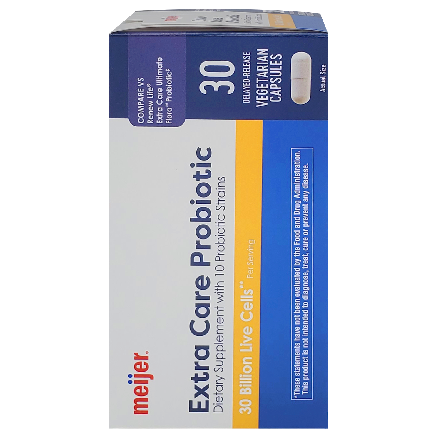 slide 3 of 5, Meijer Extra Care Probiotic Capsules, 30 ct