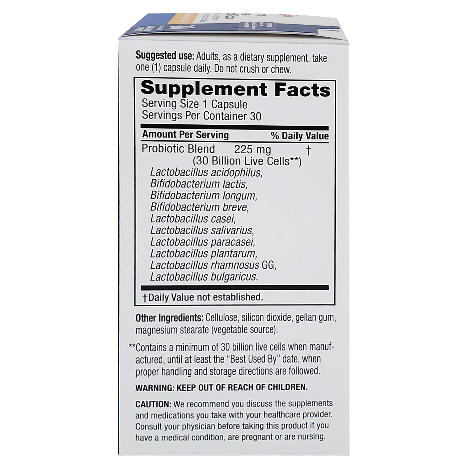 slide 5 of 5, Meijer Extra Care Probiotic Capsules, 30 ct