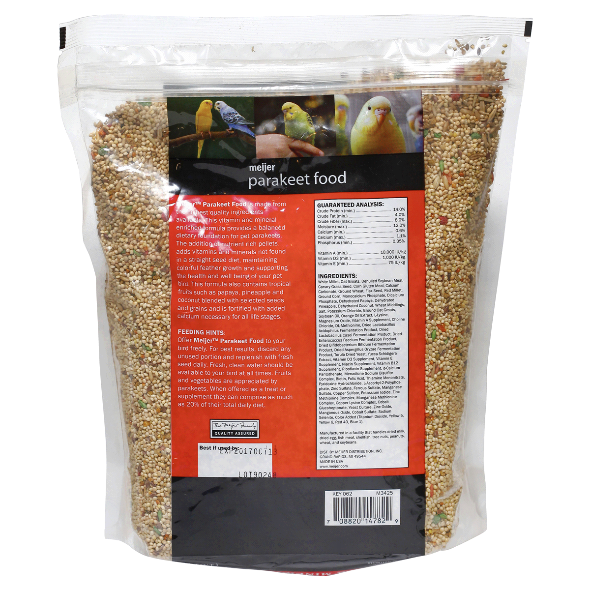 slide 2 of 2, Meijer Parakeet Food, 4 lb