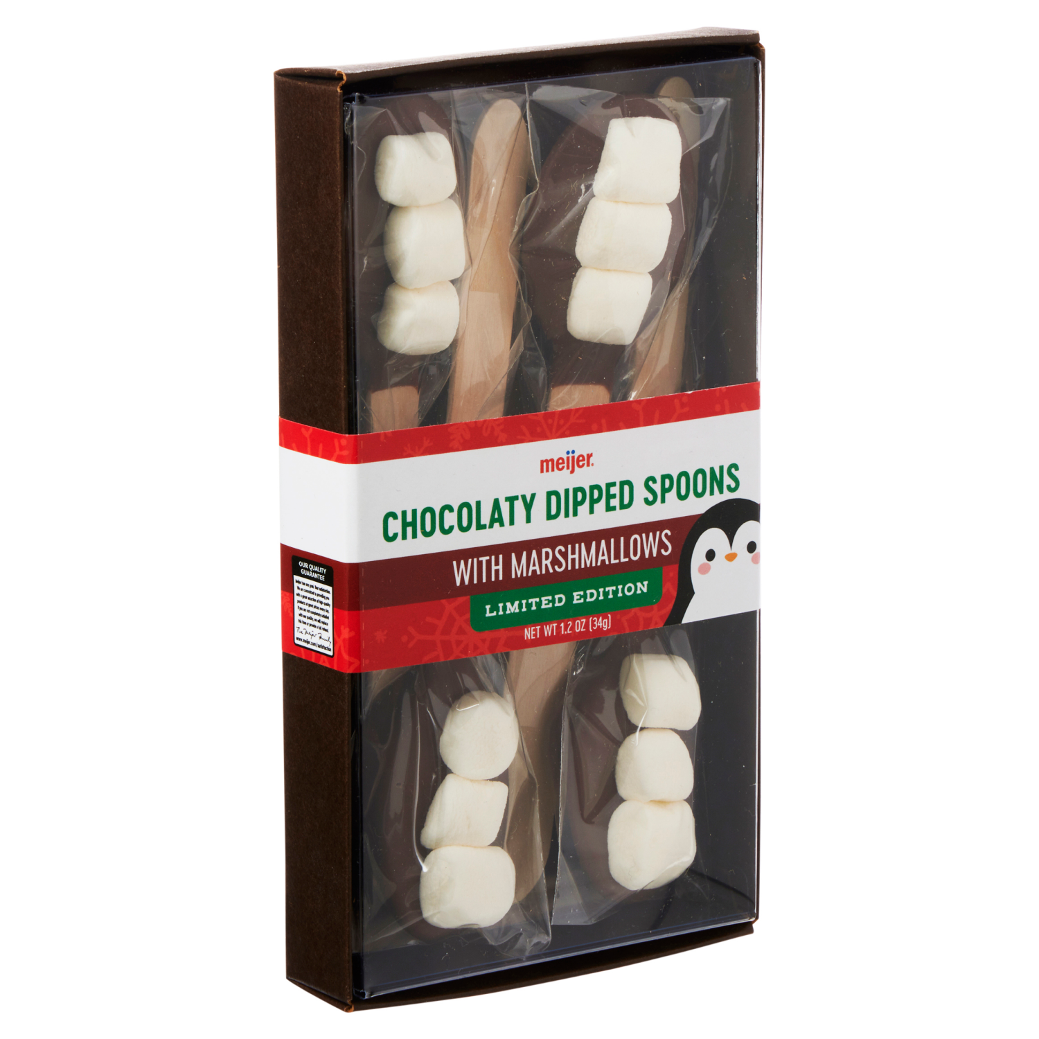 slide 5 of 6, Meijer Dipped Spoon w/Marshmallows, 4 ct