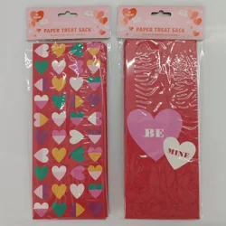 Meijer Corporate Seasonal Meijer Valentine Paper Treat Sack 10 Counts, Assorted Styles