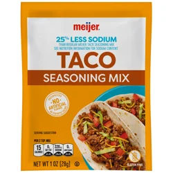 Meijer Reduced Sodium Taco Seasoning Mix