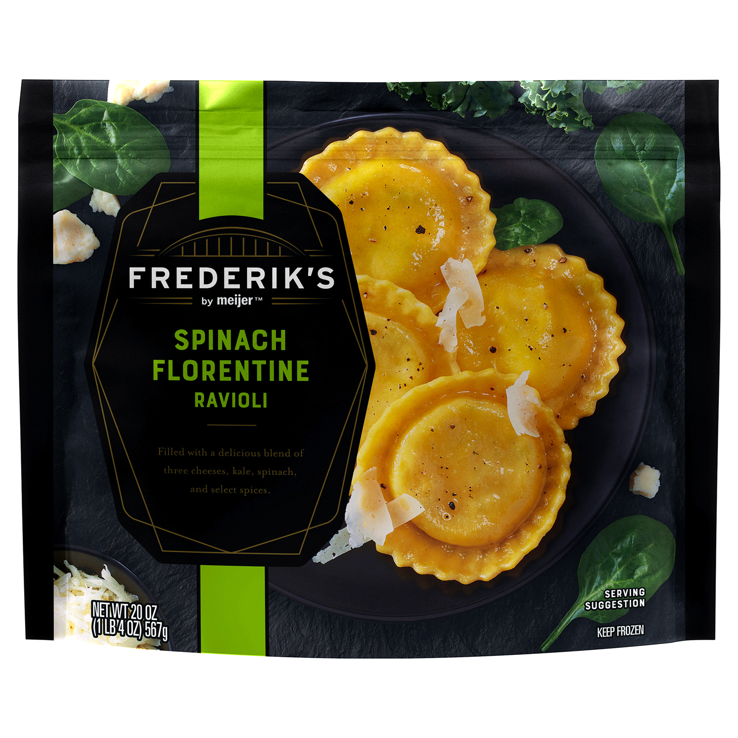 slide 1 of 2, FREDERIKS BY MEIJER Frederik's by Meijer Spinach Florentine Ravioli, 20 oz