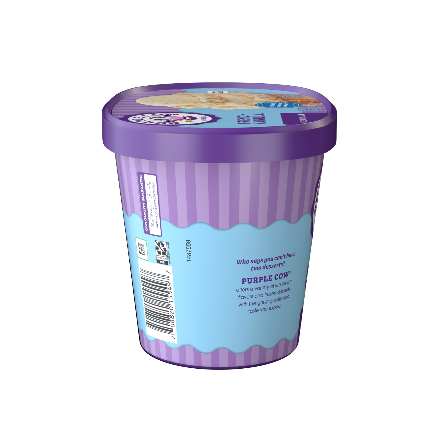 slide 3 of 5, Purple Cow French Vanilla Ice Cream - 1.5 qt, 1.5 qt