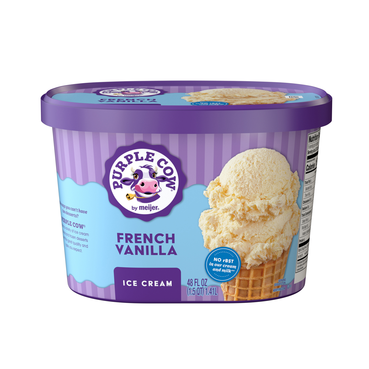 slide 1 of 5, Purple Cow French Vanilla Ice Cream - 1.5 qt, 1.5 qt