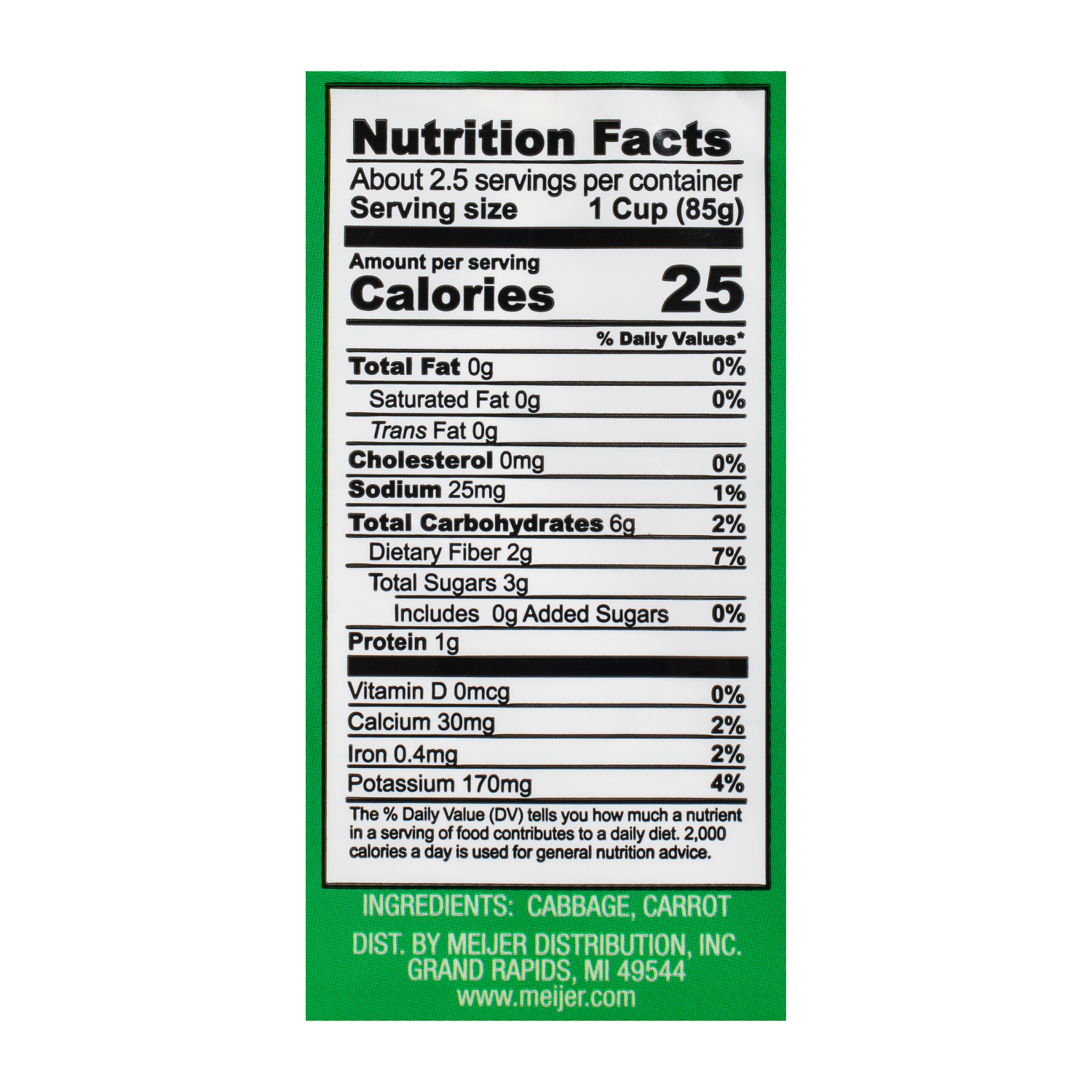 slide 2 of 2, Fresh from Meijer Tri-Color Coleslaw, 8 oz, 8 oz